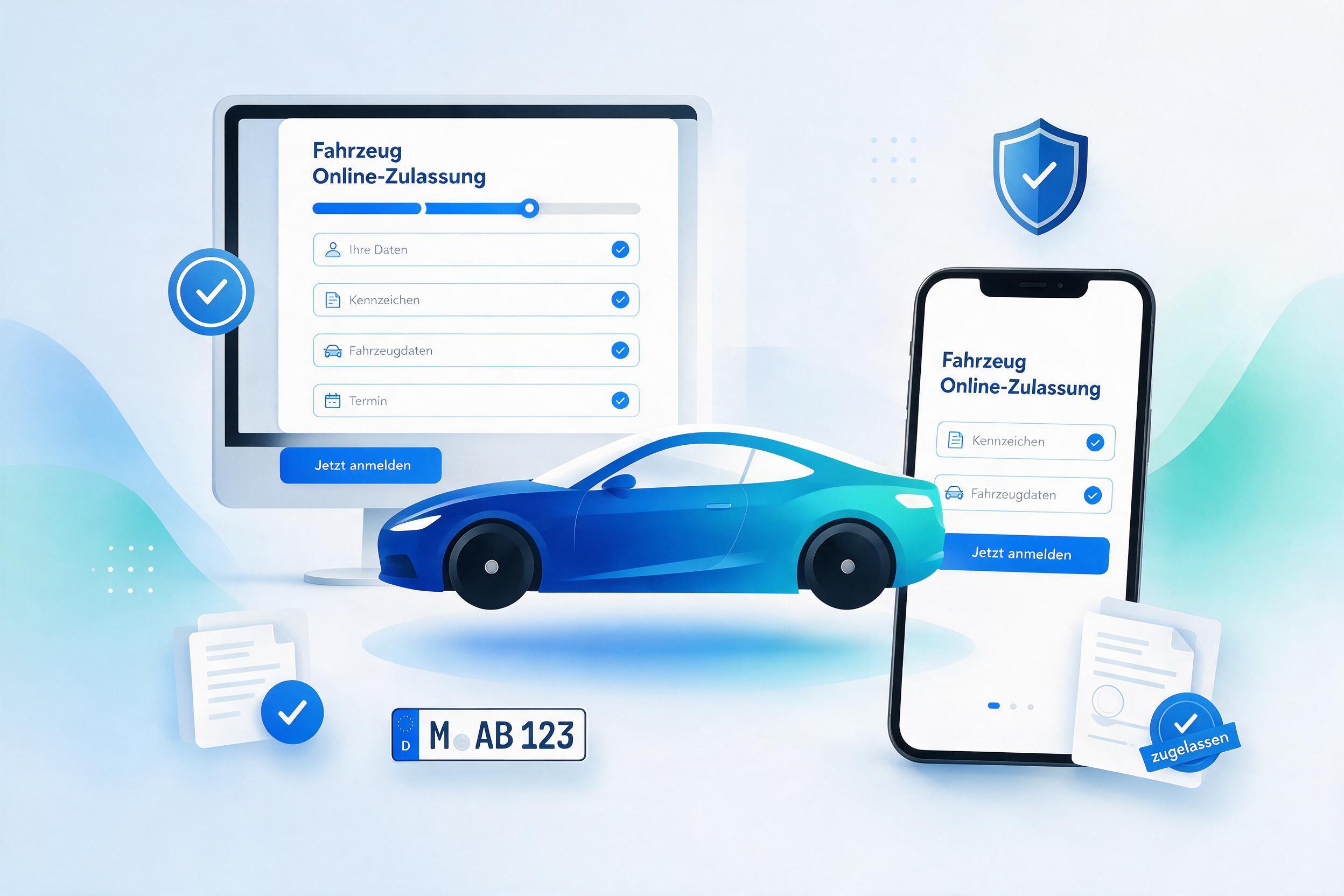 Online Zulassung eines KFZ - so einfach geht der Fahrzeugwechsel