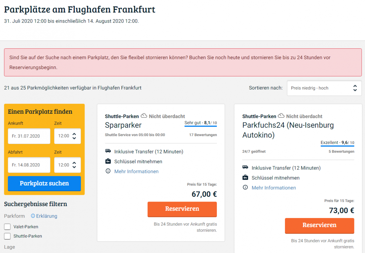 Frankfurt Airport Parken Buchungsnummer Rechnung autoblog-im.net